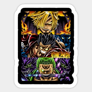 Sanji X Luffy X Sanji Design Art Sticker